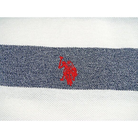 NEW US Polo Assn Polo Shirt Mens Blue White Striped Short Sleeve Cotton Sz XXL - Picture 8 of 10